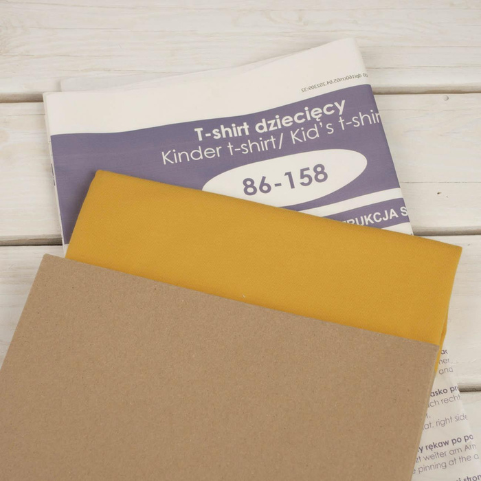 2-PACK - BASIC KINDER T-SHIRT - HONEY - Nähset (128/134)