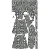 WRAP FLOUNCED DRESS "ABELLA" (L) - GEOMETRIC PAT. 4 - sewing set