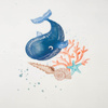 WHALE pat. 2 (MAGICAL OCEAN) - PANORAMIC PANEL 60 cm