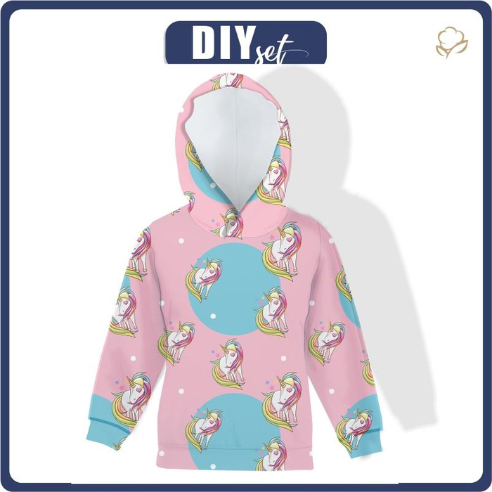 KID'S HOODIE (ALEX) - UNICORNS pat.2 - sewing set