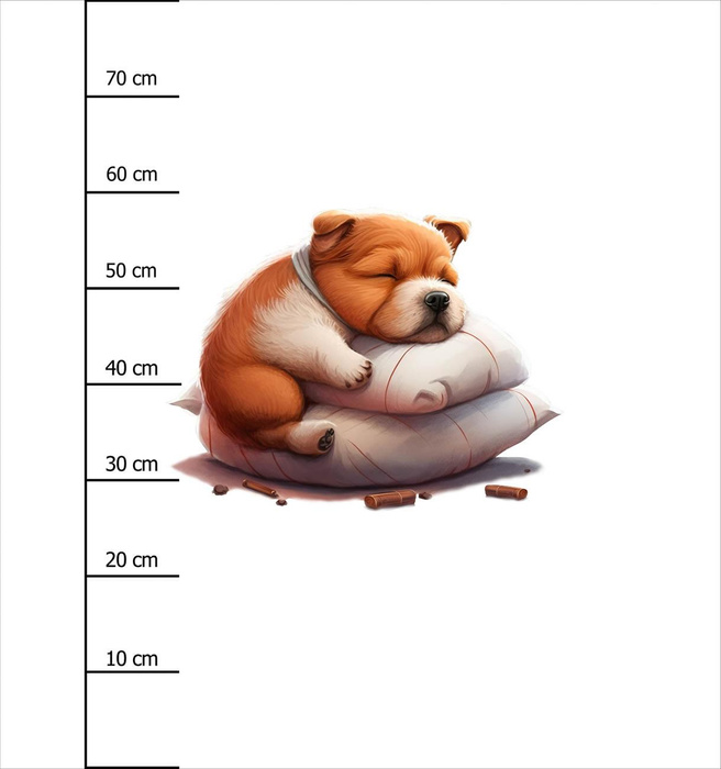 SLEEPING DOG - panel (75cm x 80cm) Waterproof woven fabric
