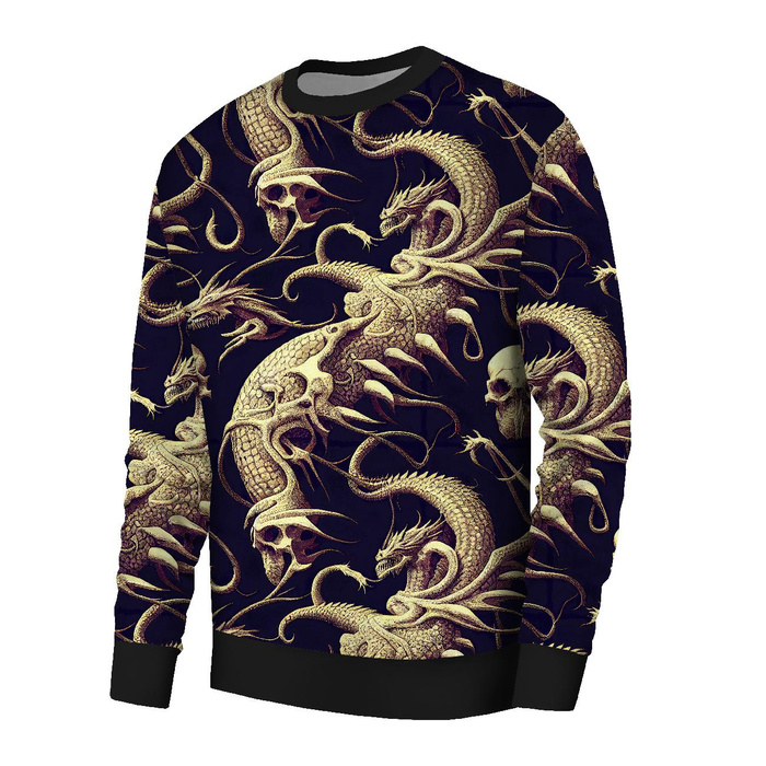 MEN’S SWEATSHIRT (OREGON) BASIC - DRAGON SKULLS - sewing set