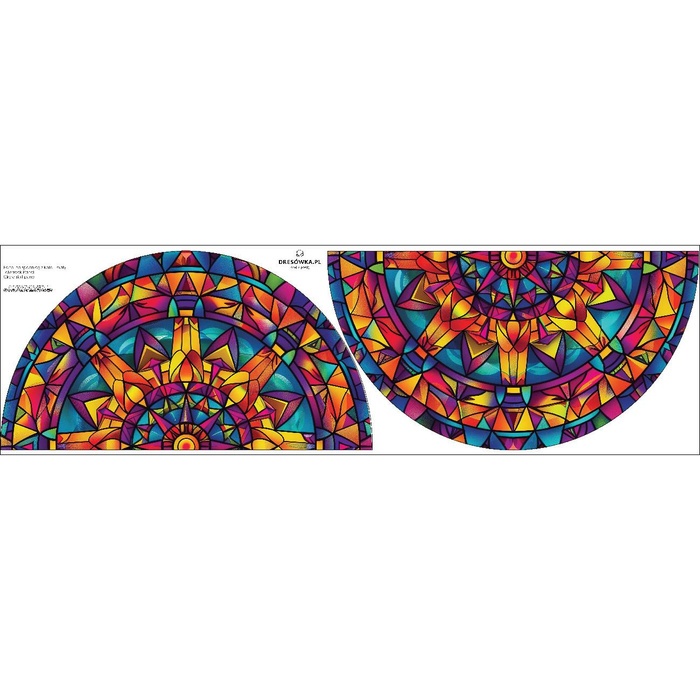 COLORFUL MANDALA WZ.2 - duży panel na spódnicę z koła - KREPA
