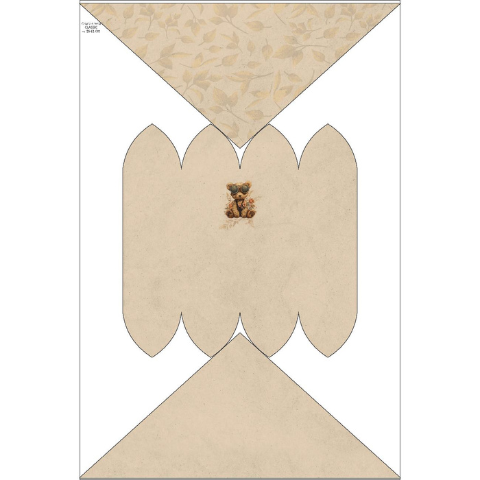 KID'S CAP AND SCARF (CLASSIC) - BEAR STEAMPUNK FOREST PAT. 2 44-47