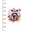 WATERCOLOR RACCOON WZ. 2 - panel (75cm x 80cm) tkanina bawełniana