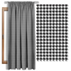 BLACK HOUNDSTOOTH / WHITE - Woven Fabric for tablecloths