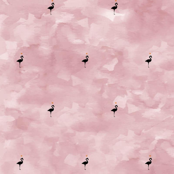 FLAMINGOS (minimal) / CAMOUFLAGE m. 2 (rosenquarz) - Baumwoll Webware