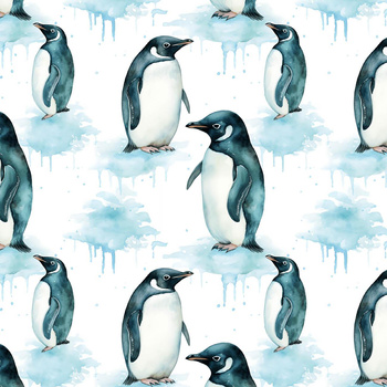ARCTIC PENGUIN - Muślin bawełniany