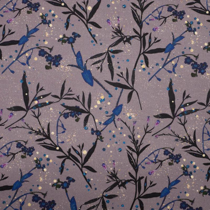 ENCHANTED MEADOW (ENCHANTED NIGHT) - single jersey with elastane 