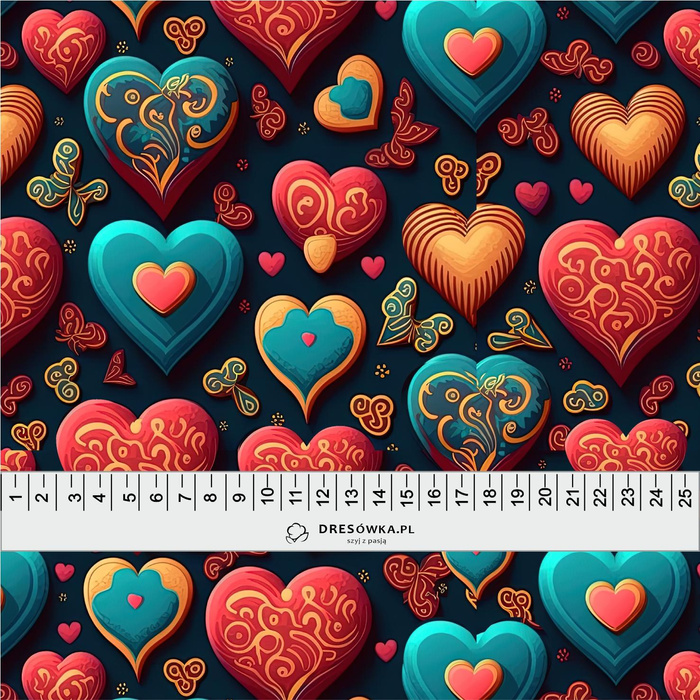 VALENTINE'S DAY 8 - Hydrofobowa dzianina drapana 