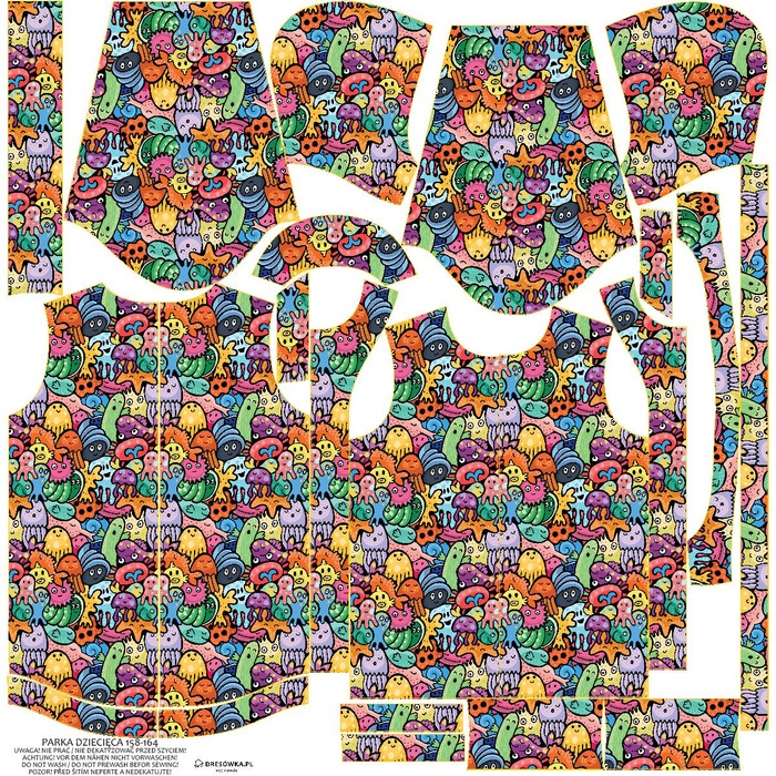 KIDS PARKA (ARIEL) - MONSTERS - softshell (98/104)