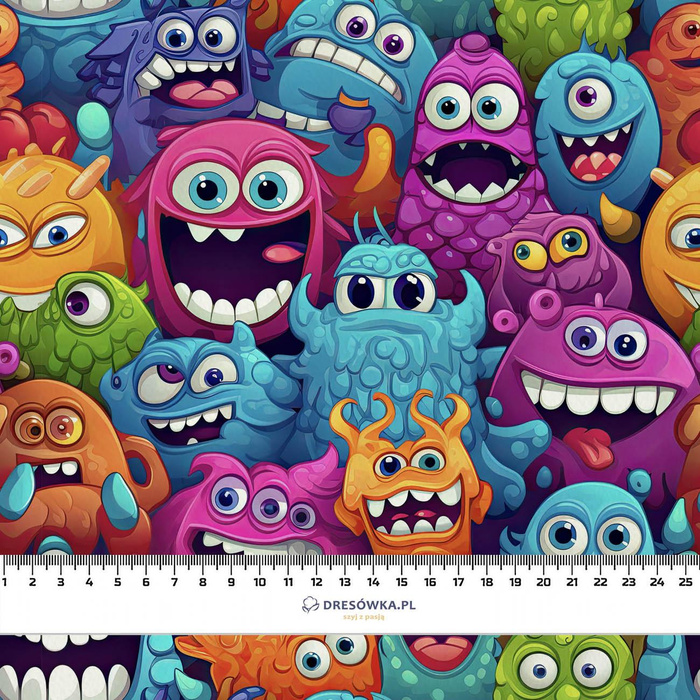 CRAZY MONSTERS PAT. 3 - Hydrophobic brushed knit