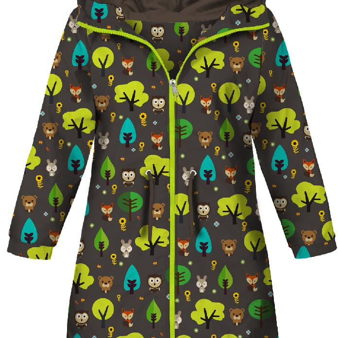 KIDS PARKA (ARIEL) - ANIMALS IN FOREST - softshell (110/116)