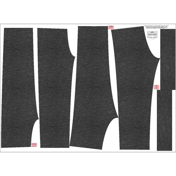 SOFTSHELL-HOSE (YETI) - MELANGE GRAPHIT - Nähset (146/152)