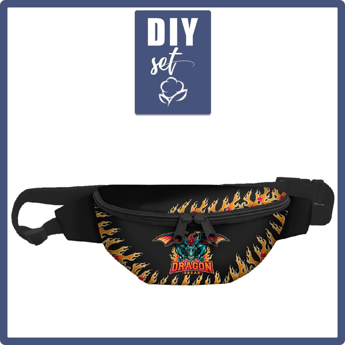 HIP BAG - DRAGON PAT. 1 / black - small