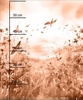 MAGIC MEADOW WZ. 10 / peach fuzz - Paneel (60cm x 50cm) Wasserabweisende Webware