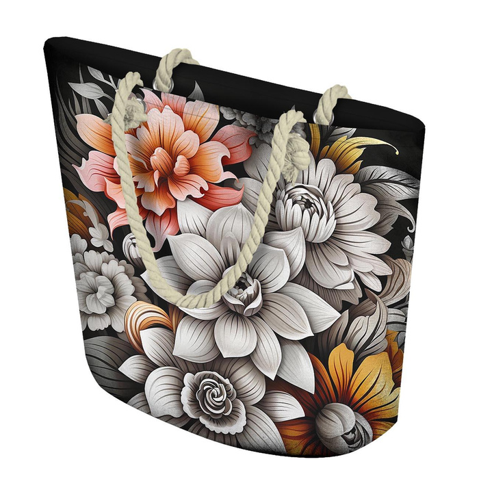 BOUQUET OF FLOWERS WZ.7 - panel (75cm x 80cm) - single jersey s elastanem ITY