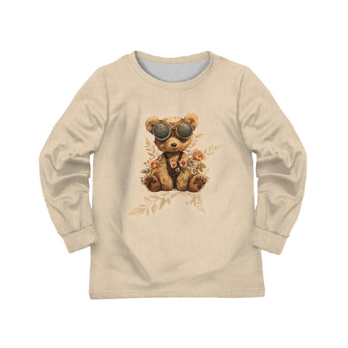 KINDERPYJAMAS "MIKI" - BEAR STEAMPUNK FOREST M. 2 - Nähset (134/140)