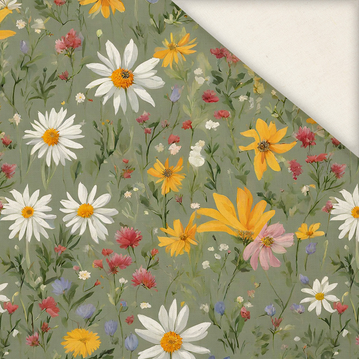 FLOWERS MEADOW WZ. 3 - Linen 100%