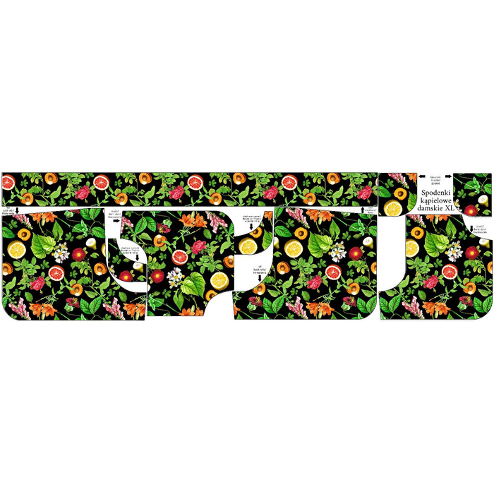 Damskie spodenki kąpielowe - RAJSKIE OWOCE WZ. 2 (RAJSKI OGRÓD)  S