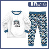 CHILDREN'S PAJAMAS " MIKI" - RACCOON (CUTIES IN THE SPACE) - Elastic cotton knit fabric (110/116)