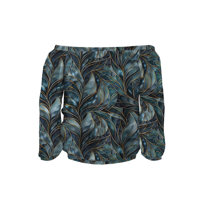 Carmenausschnitt Bluse (SOFIA) - LEAVES M. 1 - Nähset L