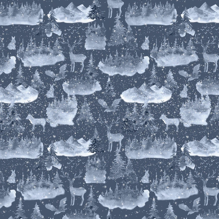 ANIMALS IN THE FOREST PAT. 2 (PAINTED FOREST) - Waterproof woven fabric