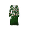 WRAP MIDI DRESS (BIANCA) - BEAUTIFUL FLOWERS - sewing set  M