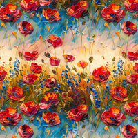 FLOWERS WZ.33 - Linen 100%