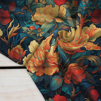 VINTAGE CHINESE FLOWERS MS. 4 - Krepp