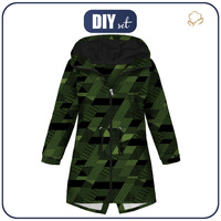KIDS PARKA (ARIEL) - GEOMETRIC CAMOUFLAGE pat. 1 - sewing set (110/116)