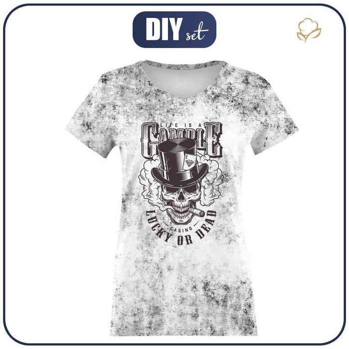 DAMEN T-SHIRT - THE QUEEN OF POKER Ms. 5 - Single Jersey XXL