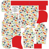 BLUZA DAMSKA (POLA) CLASSIC Z KAPTUREM - FOLK ŁOWICKI / biały - dzianina pętelkowa XXXL