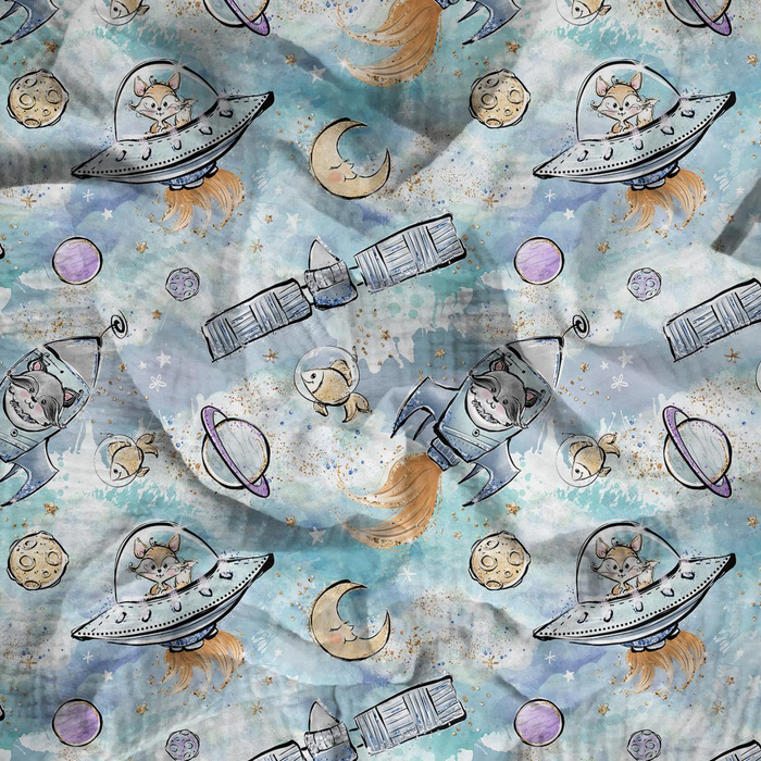 SPACE CUTIES pat. 5 (CUTIES IN THE SPACE) - Cotton muslin