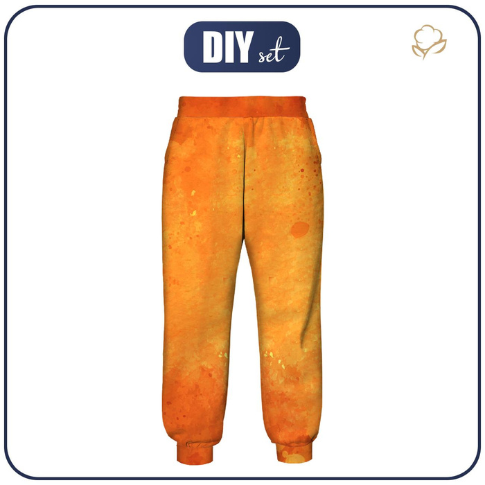 KID'S JOGGERS (ROBIN) - ORANGE - sewing set (110/116)