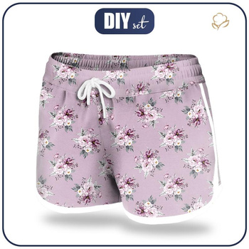Women’s boardshorts - WATERCOLOR BOUQUET Pat. 5 S