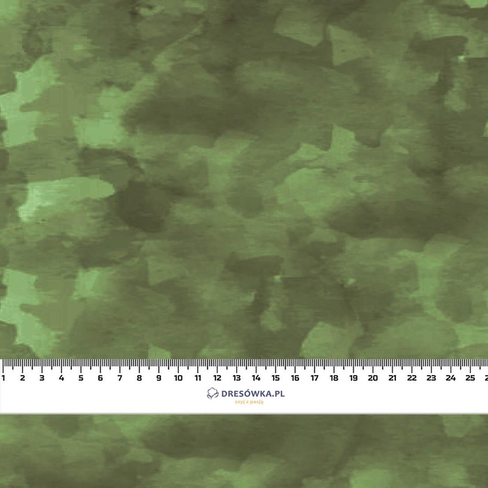 CAMOUFLAGE pat. 2 / olive - Hydrophobic brushed knit