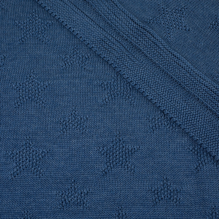BLANKET (STARS) / jeans S - thin knitted panel