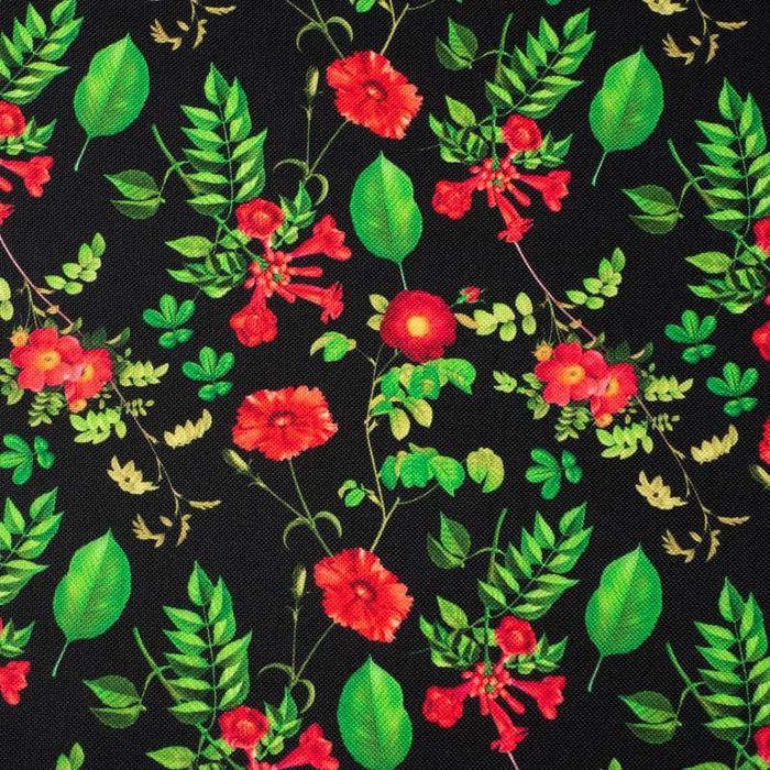 MINI RED GARDEN (PARADISE GARDEN)  - looped knit fabric with elastane