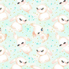 BUNNIES PAT. 5 (CUTE BUNNIES) - Cotton woven fabric