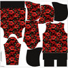 BLUZA DAMSKA (POLA) CLASSIC Z KAPTUREM - FLOWERS 3D WZ. 7 - zestaw do uszycia XL