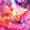 AQUARELL GALAXIE MS. 6 - Baumwoll Webware