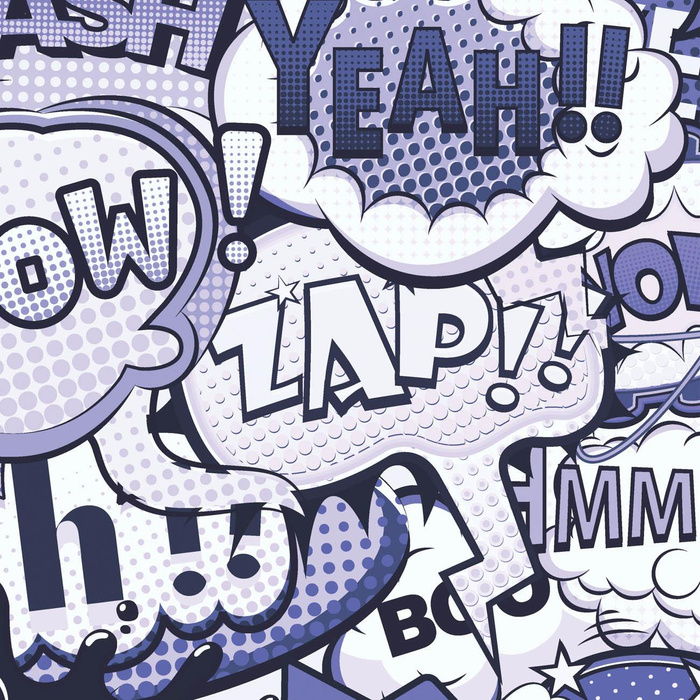 COMIC BOOK (Very Peri) - Waterproof woven fabric