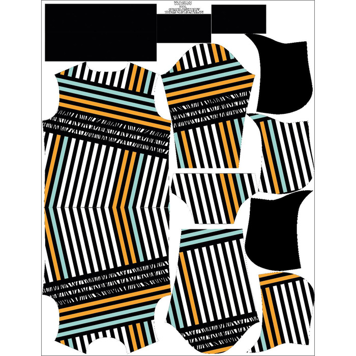 PÁNSKÁ MIKINA S KAPUCÍ (COLORADO) - PRUHY / SKVRNY - Sada šití XL