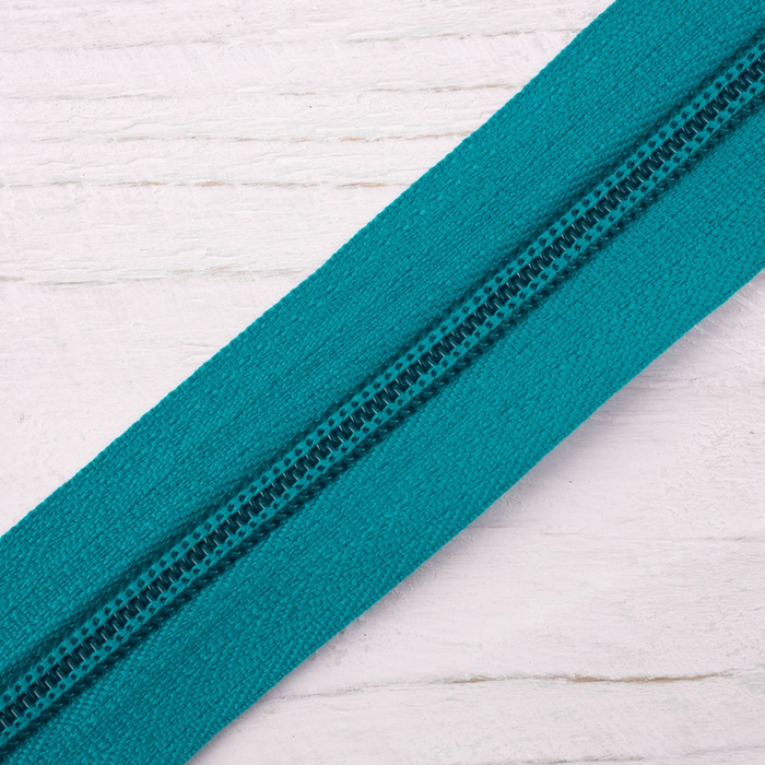 Stuha pro spirální zip 5mm  smaragdově zelená - 906