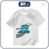 KID’S T-SHIRT - FAST WHEELS / acid (grey) - single jersey (116/122)