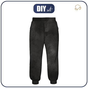 JOGGERY DZIECIĘCE (ROBIN) - BLACK - zestaw do uszycia