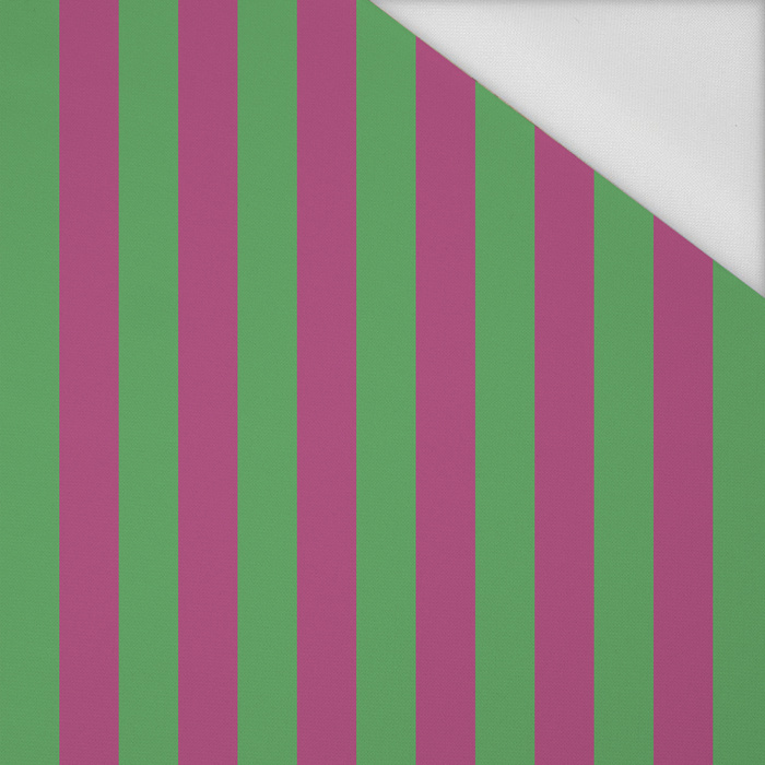 PINK-GREEN STRIPES - schnelltrocknende Webware