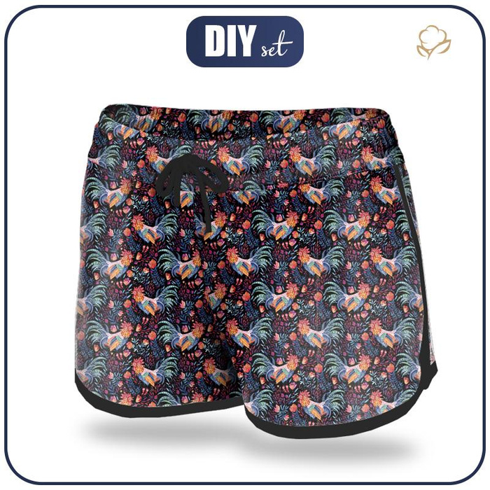 Damen Badeshorts - HÄHNE / schwarz XL