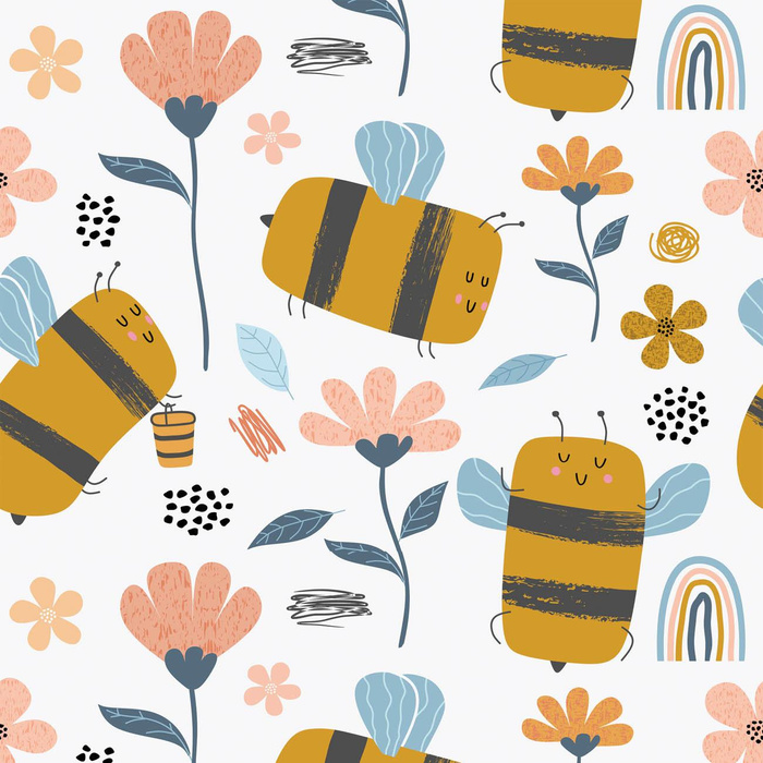 GEMALTE BIENEN - Lycra 300g